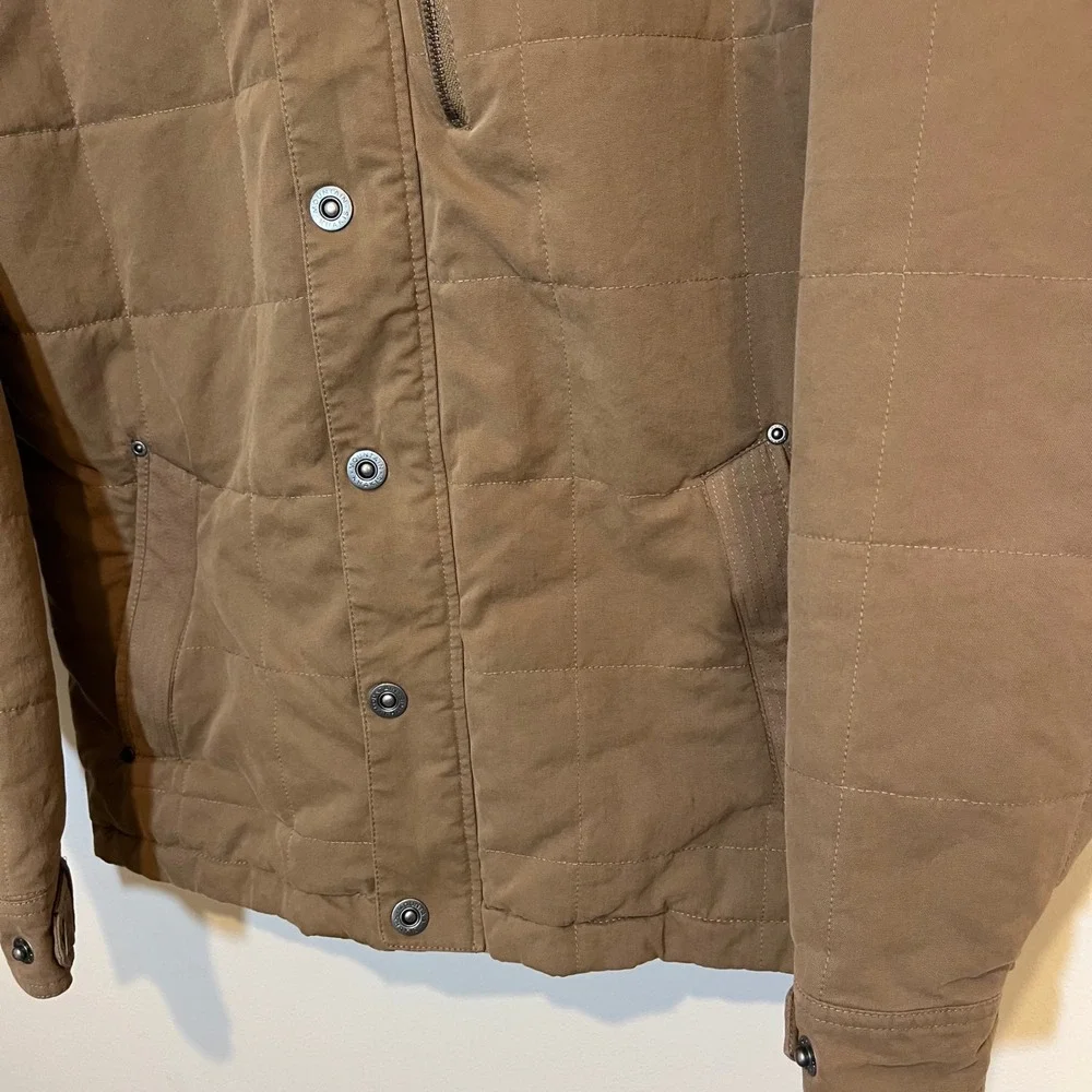 Mountain Khakis Jacket Swagger Brown Tan Tobacco Quilted Water Repellent Large